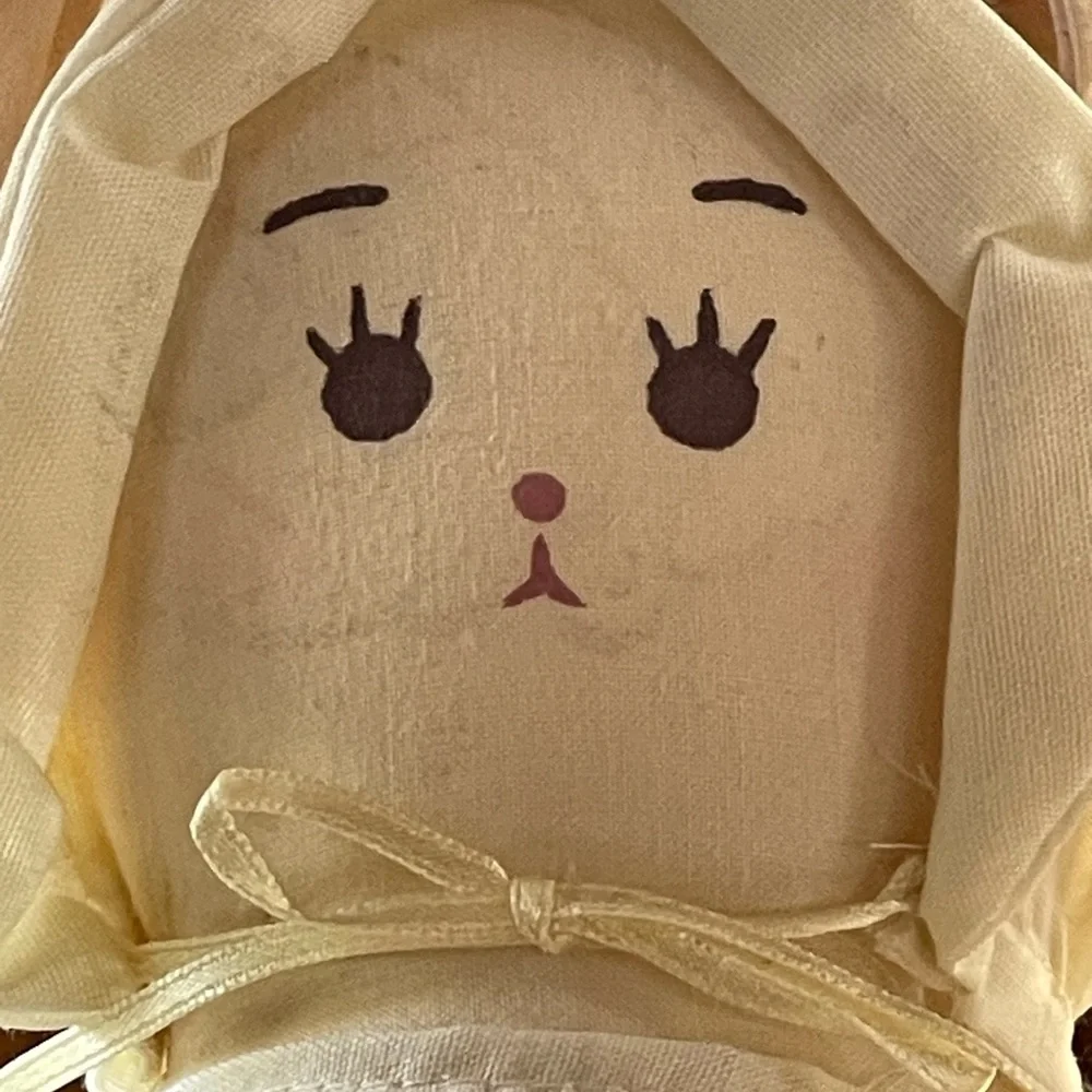 Folk art vintage bunny rag doll handmade - Picture 5 of 8